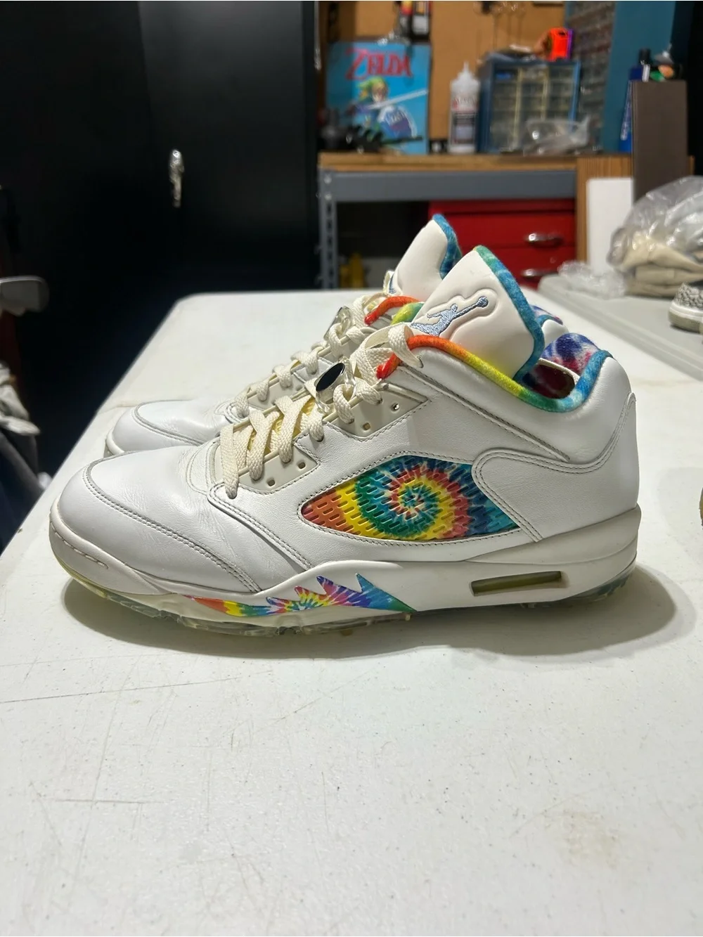 Air Jordan 5 Retro Low G Tie-Dye New Rare OG Golf Shoes Mens 12M CW4205-100